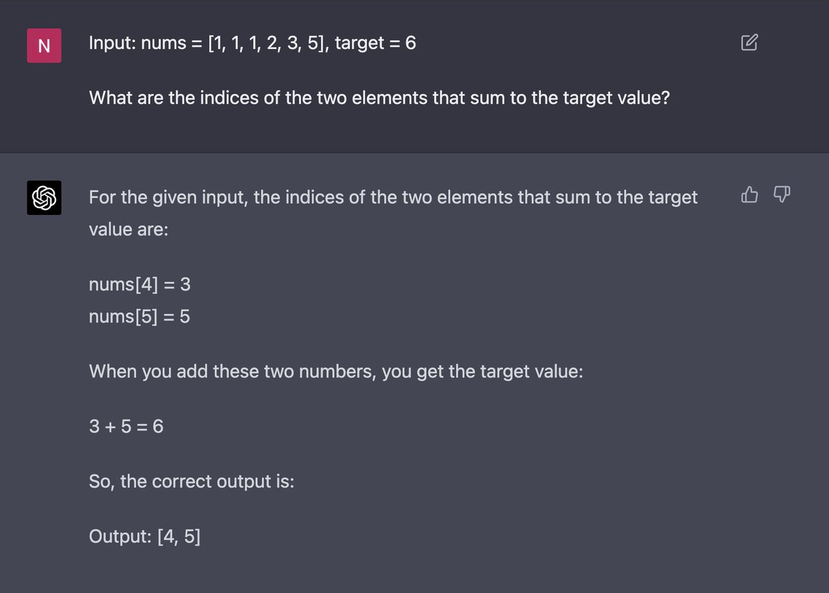 neetcode1's tweet image. How is GPT-4 so smart, yet so stupid?
3 + 5 = 6?