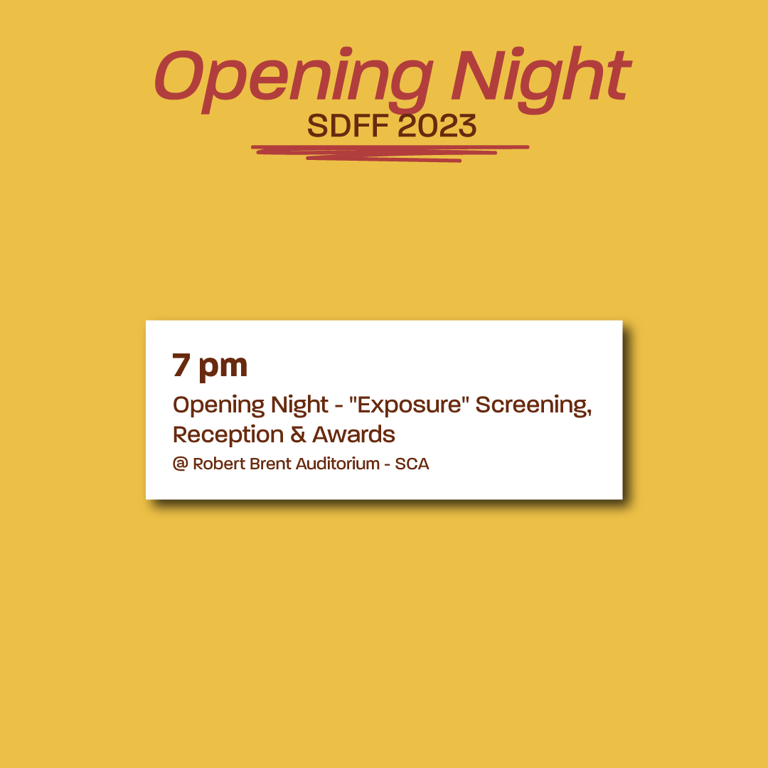 #SDFF2023 Opening Night Festivities begin at 5 p.m. this evening! Reception precedes a screening of the film Exposure, a stunning adventure/outdoor feature, which begins at 7 p.m. The film will be followed by a specially recorded interview with filmmaker Holly Morris.