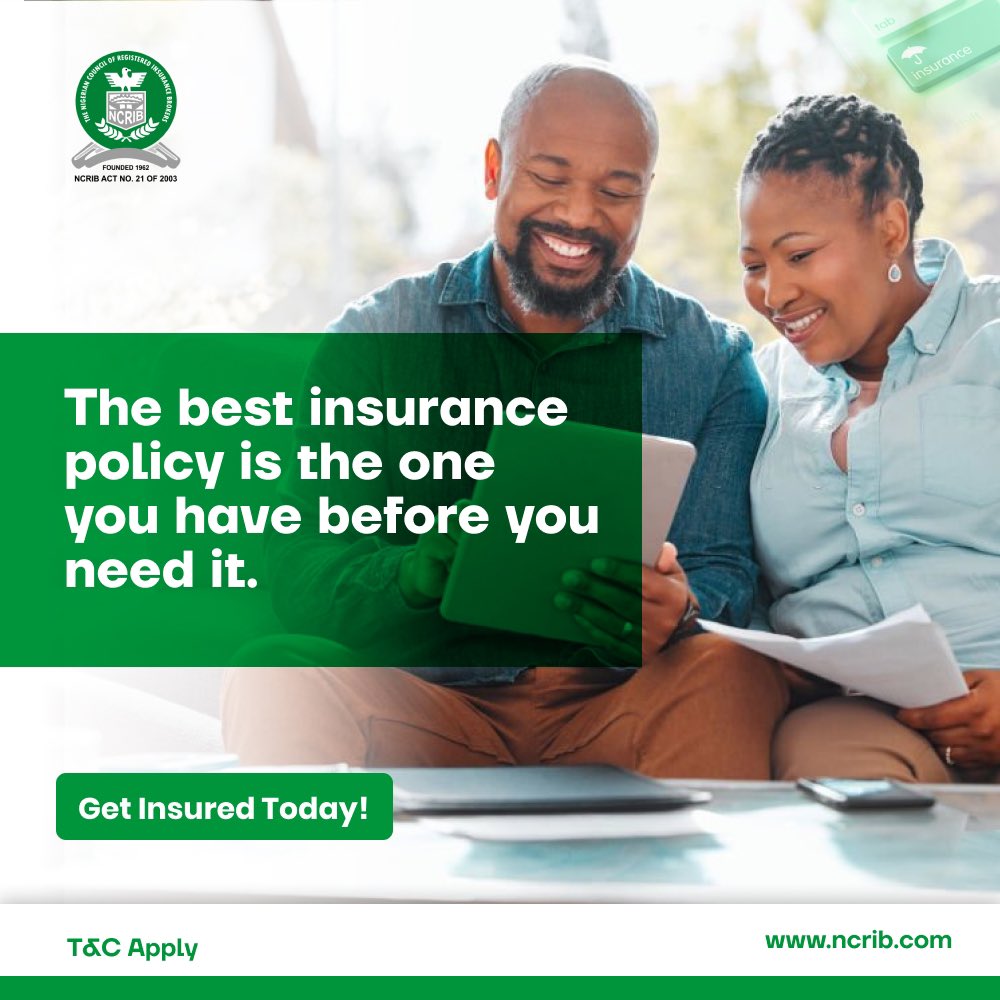 TheNcrib's tweet photo. Avoid situations where you regret not being insured. Get insured today!

#insuranceinnigeria #insurance #nigeria #nigeriainsurance #nigeriandigitalmarketer #globalbrand https://t.co/w77GEUSCWq