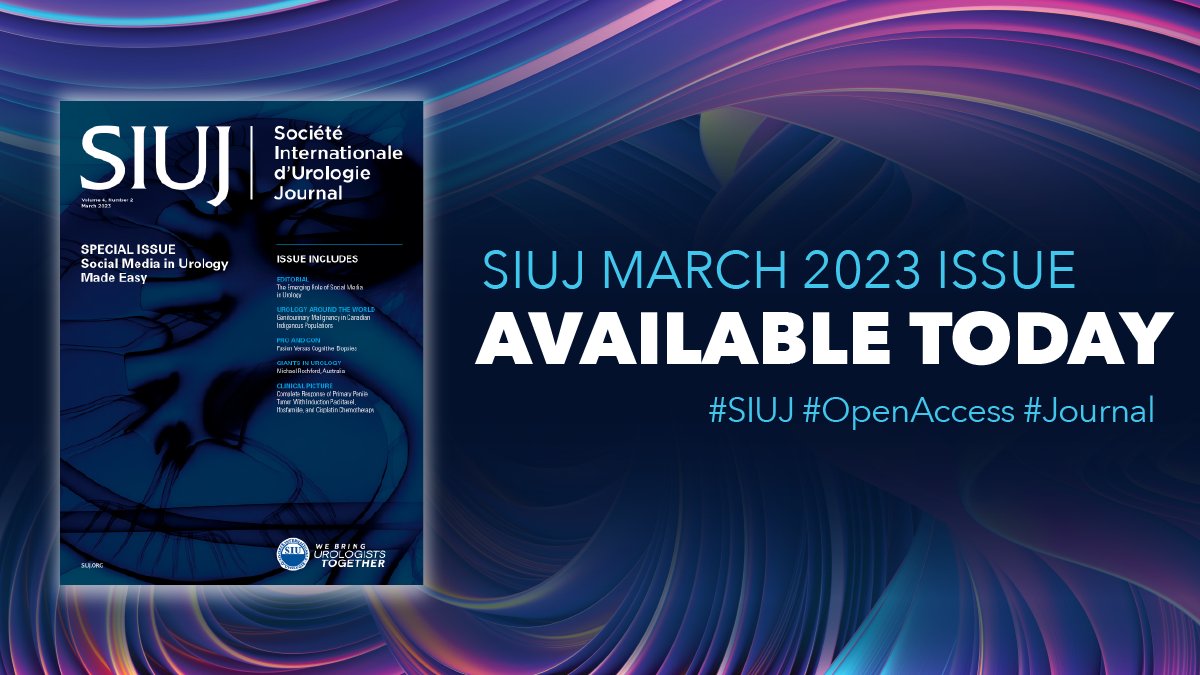 📣The March 2023 edition of #SIUJ is now available online! This special issue features articles on the role of social media and its positive and negative impacts on the field of urology. 📜Read it now: bit.ly/3kfexdV #openaccess #journal #urology #UroSoMe #MedTwitter