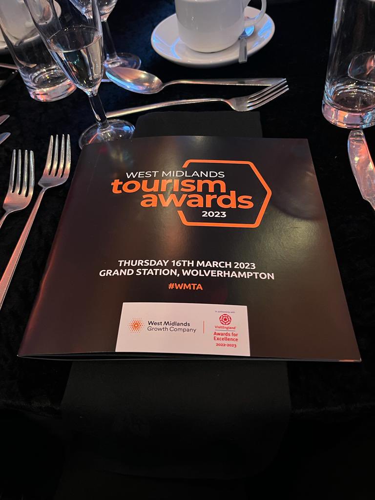 visit_coventry's tweet photo. We’re here at the West Midlands Tourism Awards celebrating the region’s best in leisure and hospitality. Some of our great #Coventry venues are shortlisted for awards tonight! Good luck to all 👏🏼 #WMTA https://t.co/h8XAOTxDRR