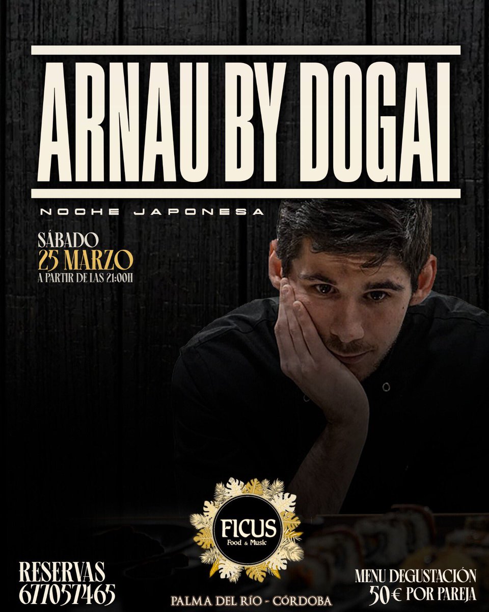 ficus_food's tweet photo. ¡Disfruta de una noche japonesa 🍱 🇯🇵 en Ficus 💚!

👉 Sábado 25 marzo a partir de las 21:00. ¡Menú degustación de la mano del gran Arnau by Dogai por sólo 50€ por pareja! 🙌🏻

✅ Incluye:

1️⃣Entrantes:
- Gyozas 6u. Variadas ( cerdo , verdura y langostino) acompañada de salsa de gyoza
- Tempura de langostino y verdura mixta con salsa teriyaki

2️⃣Principal: Sushi mix de 30 piezas. Niguiris , uramaki futomaki y rolls tempurizados.

¡Reserva ya! 📲677057465

#menúdegustación #nochejaponesa #sushi #ficusfoodandmusic #restaurante #parejas #amigos #cenas #copas