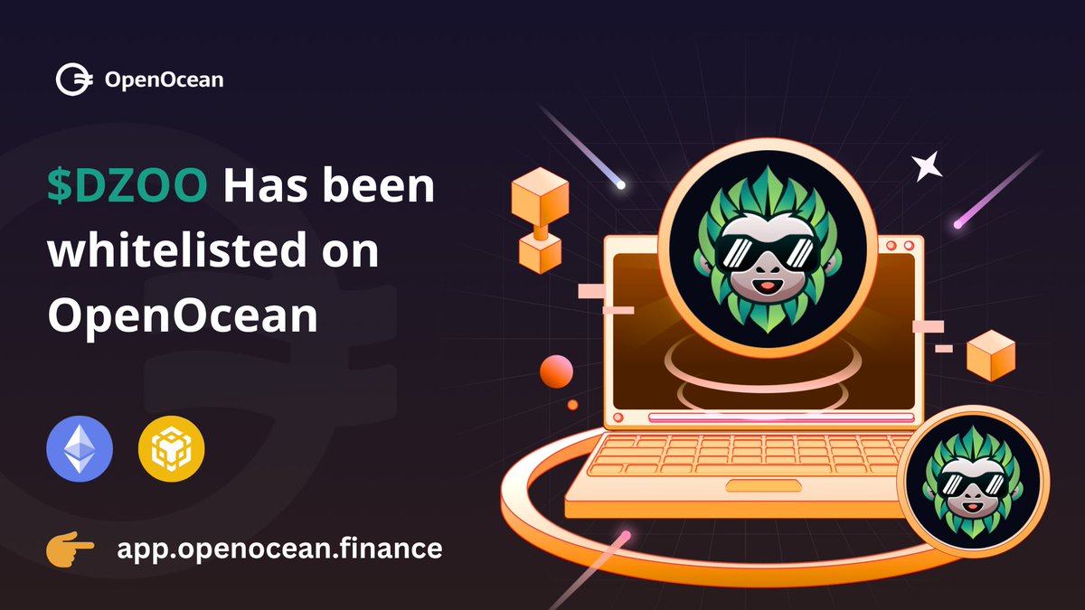 🚨 Calling all #degens! 🚨

We've whitelisted $DZOO by <a href="/Degen_Zoo/">AI Zoo - AI generated NFT games on Solana & BSC</a> on #Eth and #BNB.

DegenZoo from the team behind <a href="/TheDaoMaker/">Bullish By DAO</a> was initially a functioning hobby project mimicking Logan.P's 'CryptoZoo', but has now launched to much fanfare!

Get tradin'
app.openocean.finance/CLASSIC#/ETH/U…