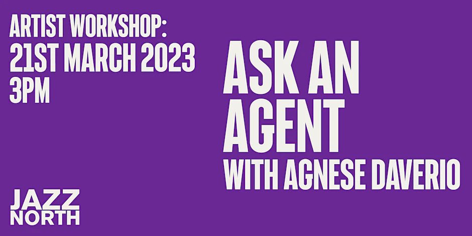 jazz_north's tweet photo. 🗓 New workshop! On Tuesday 21st March 2023, we are joined by booking agent @gnoffiland for 'Ask An Agent'. Agnese Daverio, jazz specialist at @FMLY_Agency, represents @mansurbrown and @jazzfm award-winning @micamillar and @georgia_cecile. Register here: https://t.co/Xev3m14Gcy https://t.co/07XmVs2EbK