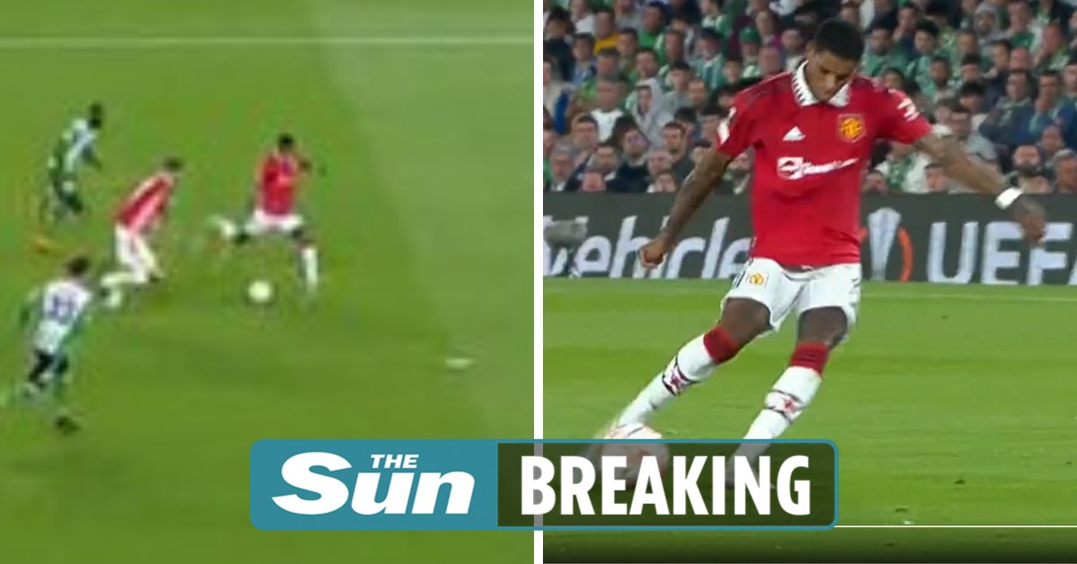 TheSunFootball's tweet photo. Marcus Rashford goes from 'Theo Walcott to Pele' in minutes as Man Utd star scores worldie #RBBMUN #UEL https://t.co/Z4tK9WuqI5 https://t.co/VT5mHMNcZF