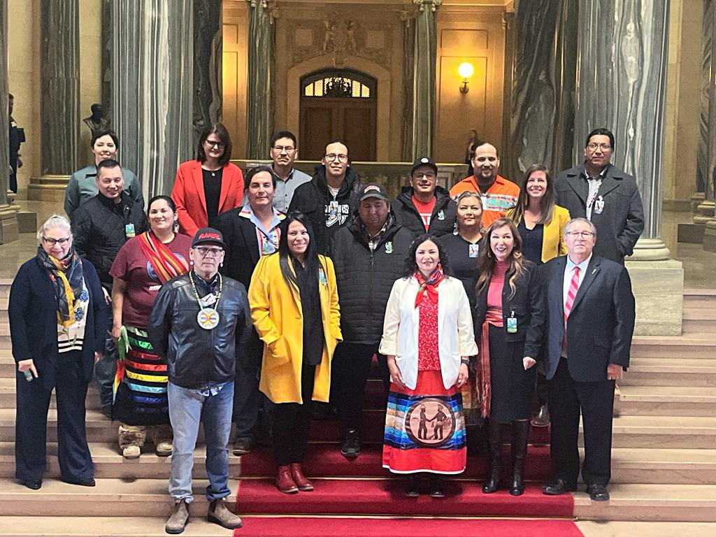 Sask_NDP's tweet photo. Today, we proudly stood with Indigenous leaders from across Saskatchewan to vote against Bill 88.

By the Sask. Party's own admission:

- The bill adds NO NEW POWERS to the province, only restates what already exists.
- They failed to consult with Indigenous communities.

#skpoli https://t.co/jxq6ESCus6