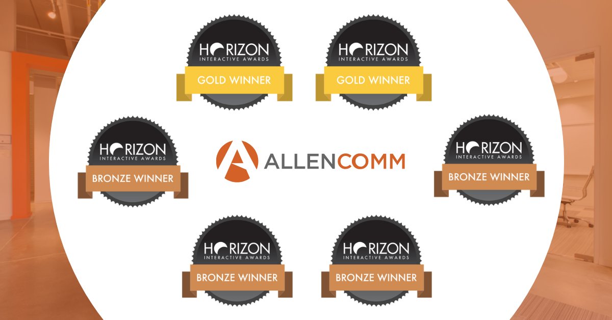 We're excited to share the news! <a href="/AllenComm/">AllenComm</a> was awarded two Gold and four Bronze medals by <a href="/HorizonAwards/">Horizon Awards</a> for excellence in interactive media production. allencomm.com/blog/2023/03/a…