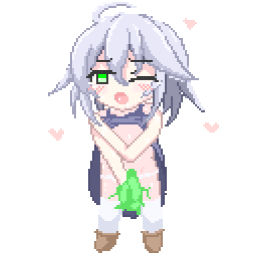 ドット絵試作2号!スライムさんのシーンを等身低めで明暗差を強めに!

次はもうちょっと高等身を試してみることにします。 