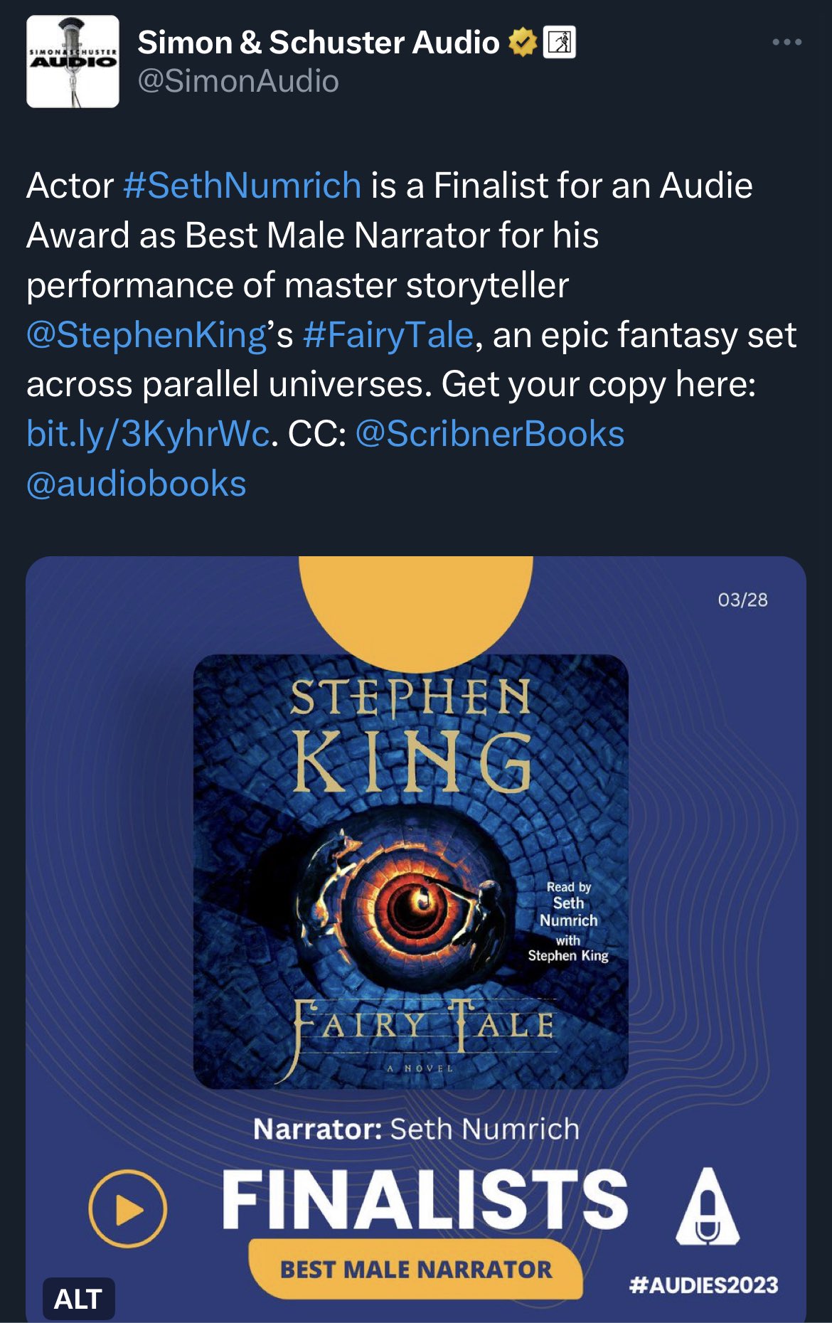 Fairy Tale Audiobook by Stephen King, Seth Numrich