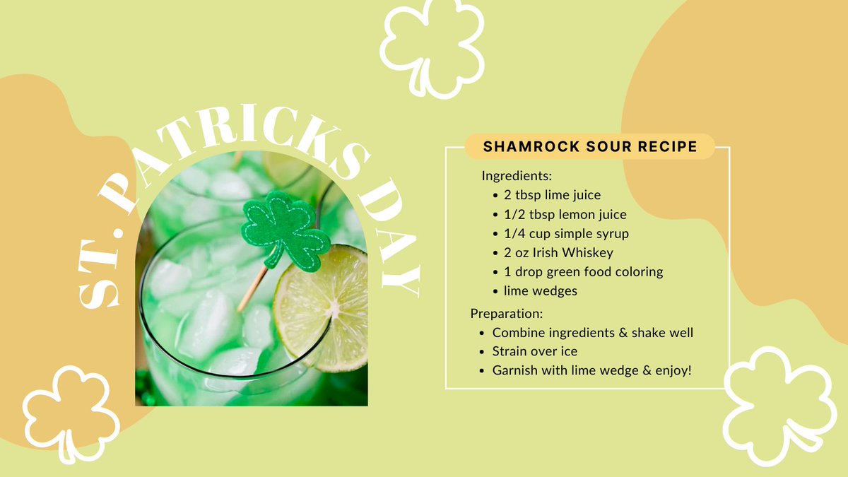 Looking for a specialty cocktail to have this weekend? Try this Shamrock Sour for a simple, green recipe! 🍀
#SaintPatricksDay #StPattys #Holiday #Drink #Celebrate #Party #Cocktails #Podcast #Recipe #CocktailRecipe #Lucky #HappySaintPatricksDay #IrishWhiskey #Whiskey #Alcohol