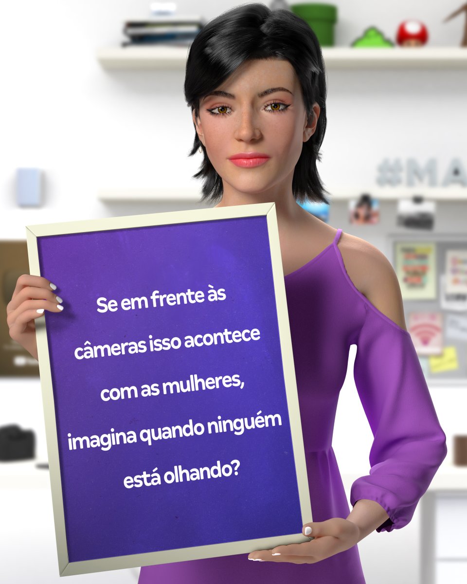 magalu's tweet photo. Eu, que sou virtual, já acho extremamente ​revoltante os assédios que recebo nos comentários e DM. Agora, ​fico imaginando como as mulheres reais​ aguentam​ lida​r​ com ​importunação sexual, assédio e outras violências de todos os dias!​
(+) https://t.co/SsuaPD5rhS