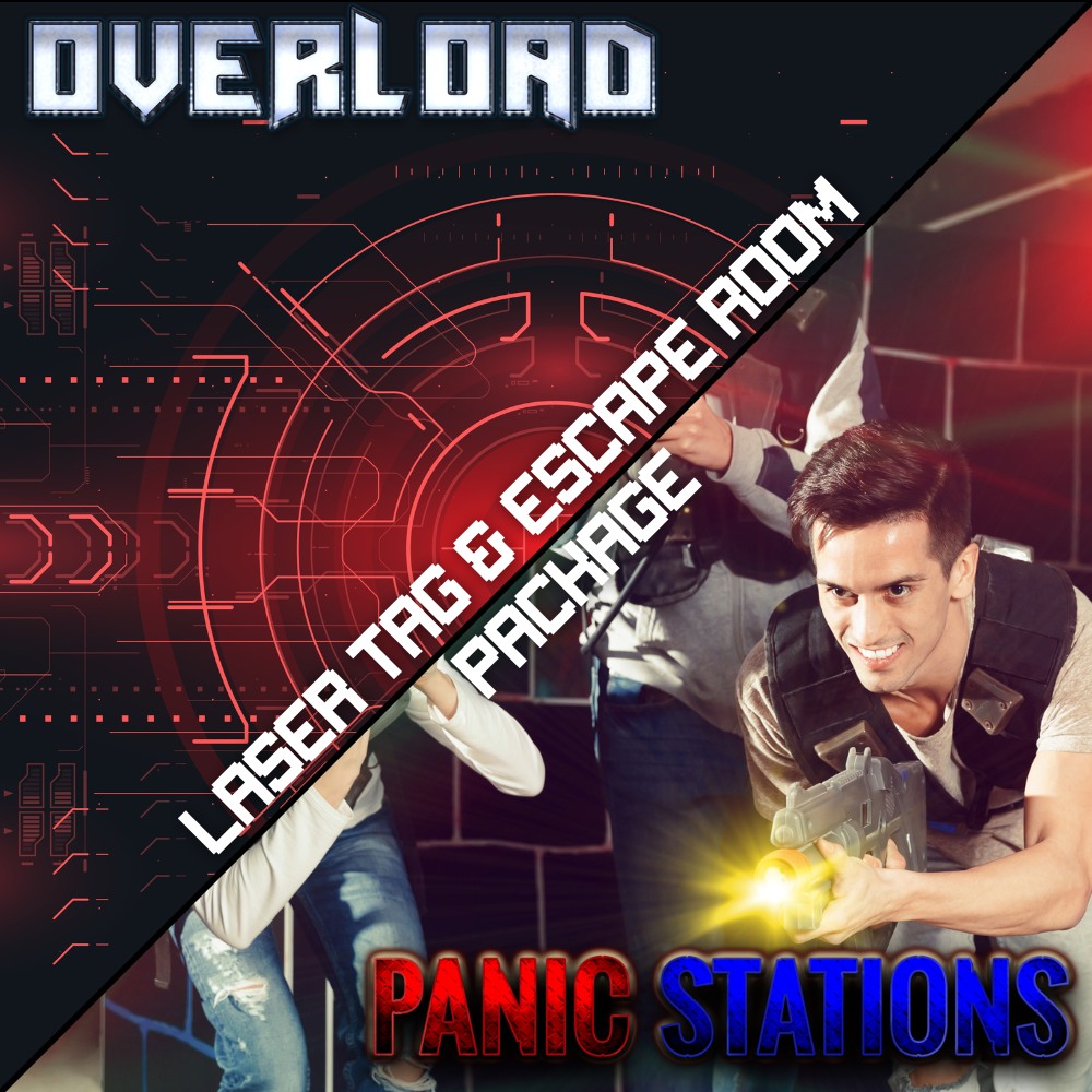🔫 Laser Tag &amp; 🔓 Escape Room Package now available! 

1-Hour of PANIC STATIONS - Cyberpunk-themed laser tag in an immersive arena
1-Hour Escape Room 'OVERLOAD' A cyberpunk-themed escape experience

For more info: thepanicroom.online/laserescapebun…