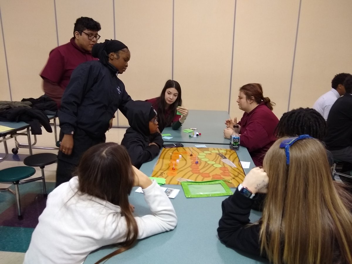 SWCA_Careers's tweet photo. Yesterday, students from Mrs. Hoop's English class went to @HCIS_Rockets to play board games with the students to show them the 16 career fields they can study when they get to high school.  Students  from English and Mobile Apps spent several week making these awesome games! https://t.co/8ZsEobUR9w