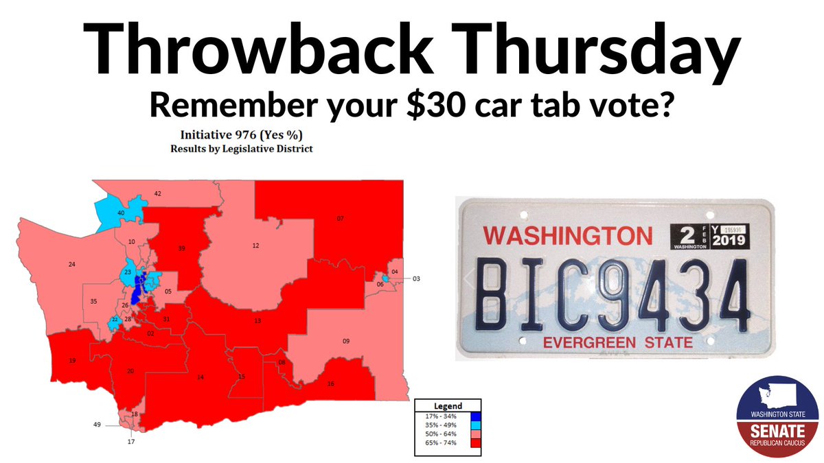 WashingtonSRC's tweet photo. #tbt Remember your $30 car tab vote? Not only did @GovInslee and Legislative Democrats ignore your voice, they dramatically raised your licensing fees last year and are pushing for a mileage tax. It's time for Democrats to listen to the people. #waleg #UnaffordableWA #CarWars https://t.co/EJvtSBzH6U