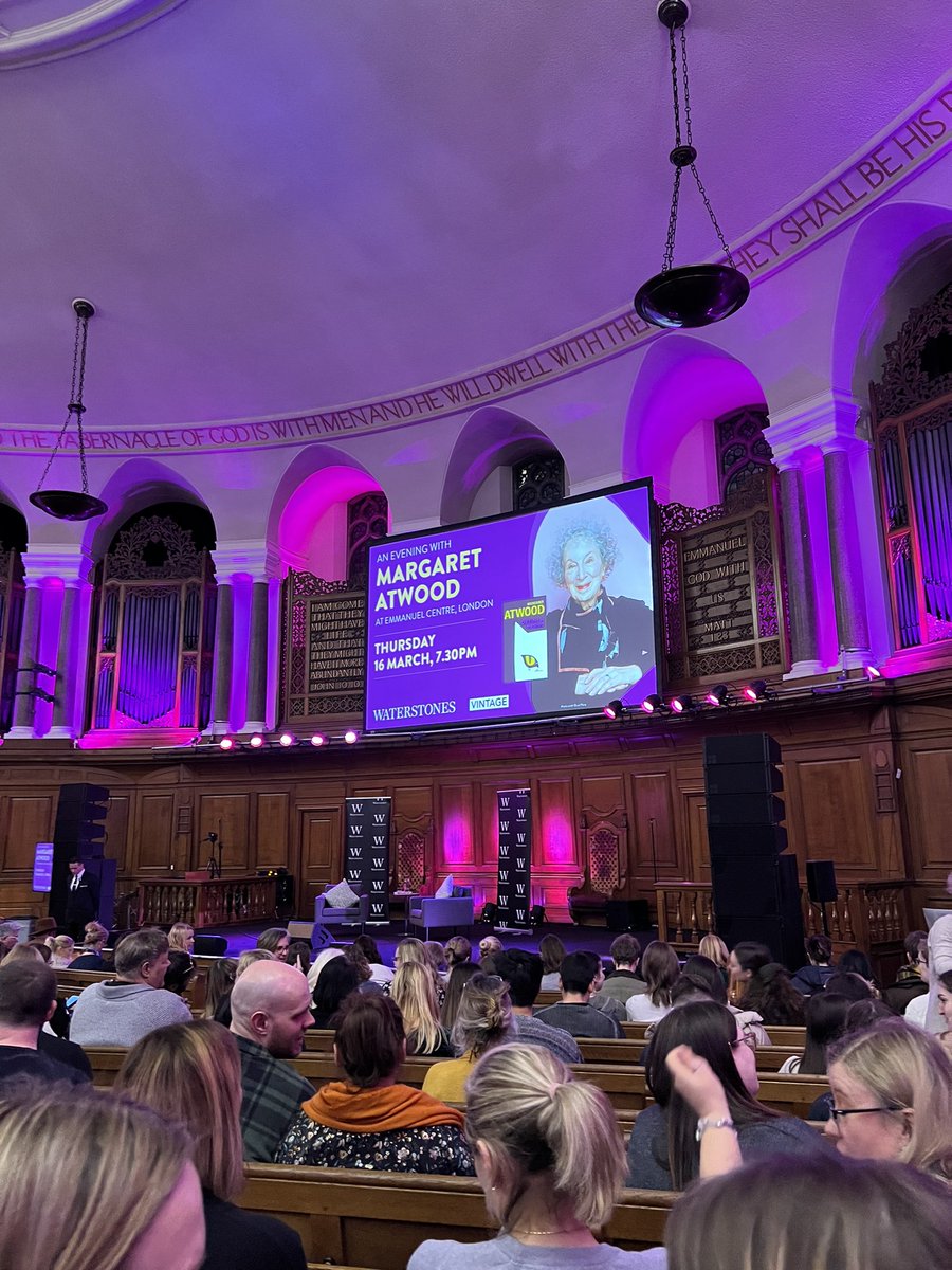 Phoenixclark41's tweet image. It's happening!! @MargaretAtwood is@in the building