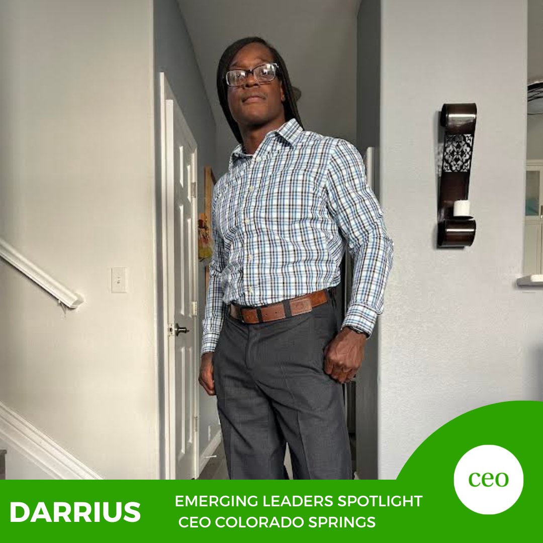 ceoworks's tweet photo. From #CEOColoradoSprings participant to Emerging Leader Program graduate, Darrius has found full-time employment. Darrius’s journey shows #ReturningStrong after reentry is possible after he advanced his career and gives back to his community. Read more: https://t.co/YUctSZf8PZ https://t.co/LqX2Ozq37A