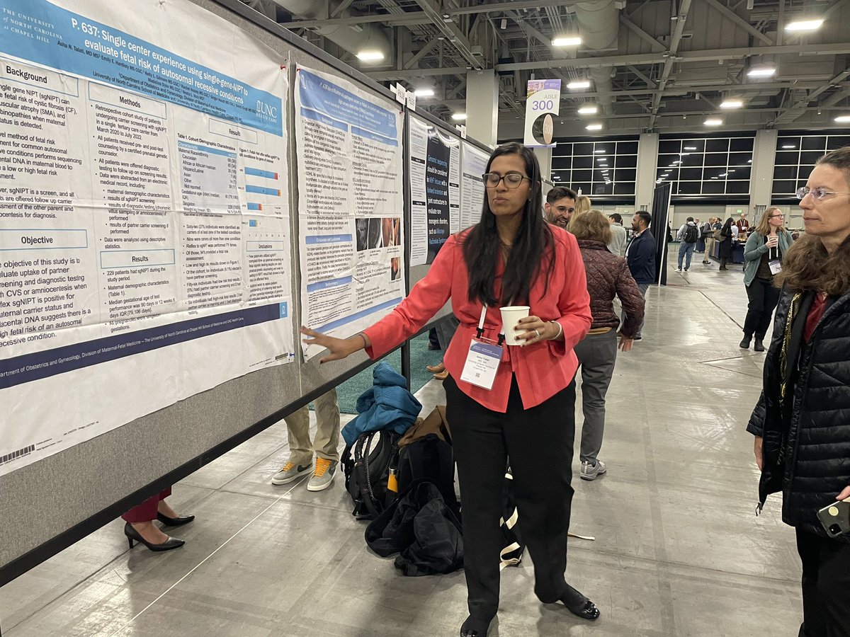 Asha Talati representing <a href="/UNCOBGYN/">UNC Obstetrics and Gynecology</a> #ACMGMtg23 <a href="/ashantalati/">Asha Talati</a> Great job!