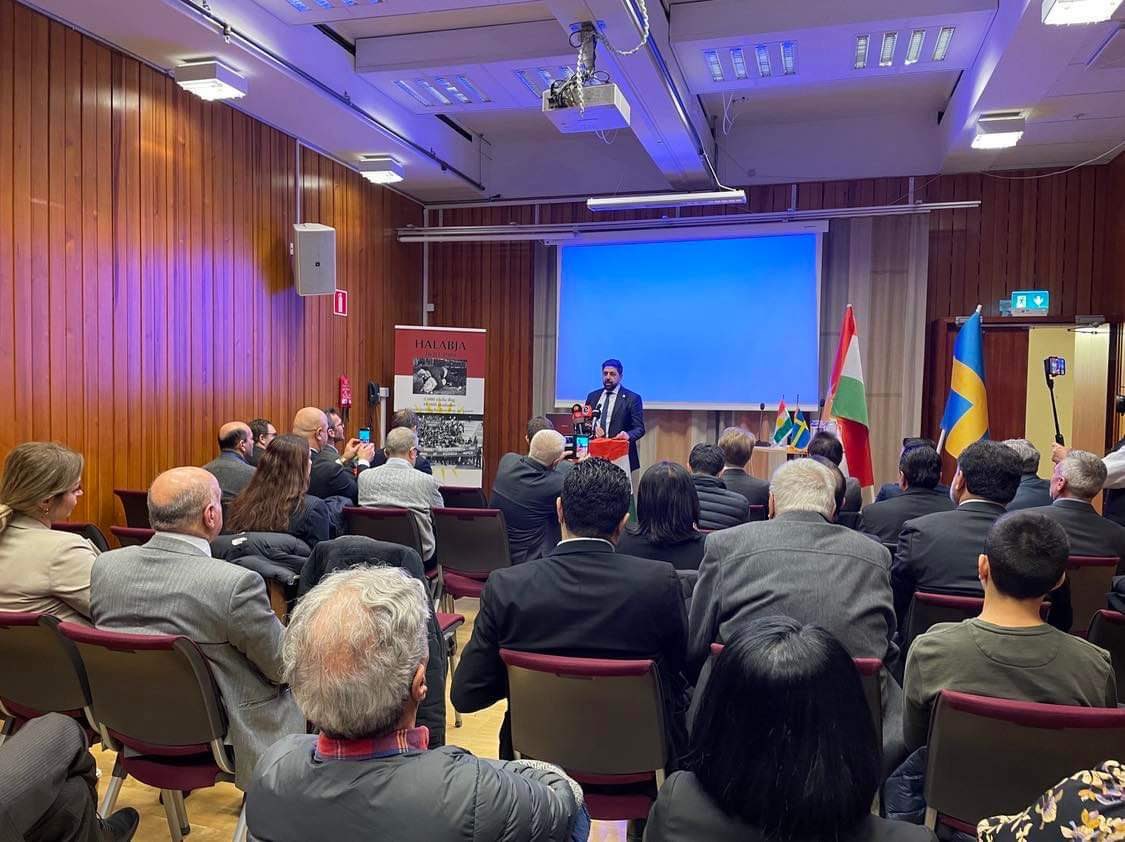 ShorshKadir's tweet photo. Attended the Swedish-Kurdish Association’s Halabja Commemoration with survivors and members of the Kurdish community in Sweden. We must never forget the innocent lives lost and always support the survivors in their pursuit of justice and peace. #NeverForgetHalabja #Halabja https://t.co/mUQCVyuHcy