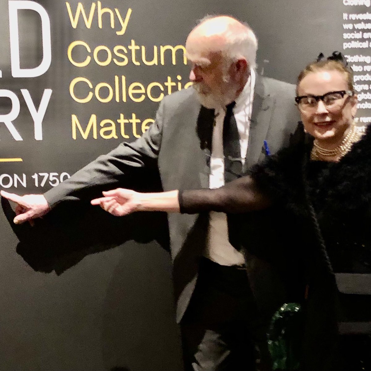 c_tsoukalas's tweet photo. @museumofvan opening of new exhibit of 4 Collectors: #ivansayers, @clausjahnkecollection, @smocostume and @laceembrace @melanietalkington, on now until Nov. 2023. Pictured here, pointing to Why Costume Collections Matter, are Ivan Sayers and D. Drahanchuk https://t.co/e0yPYWf9M4