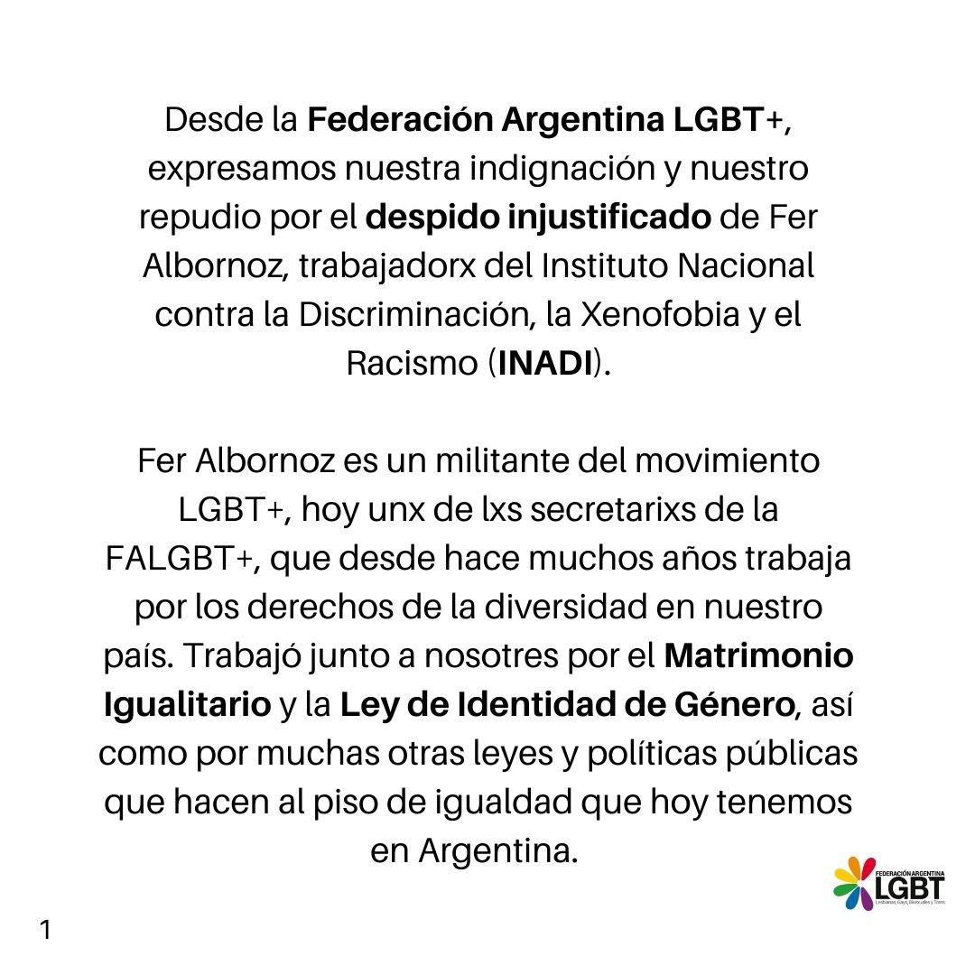 luisnovaresio's tweet photo. En serio echaron a Fer Albornoz del @inadi por haber criticado a funcionarios del Ministerio de la Mujer?  En serio? https://t.co/xJskyRzb2p