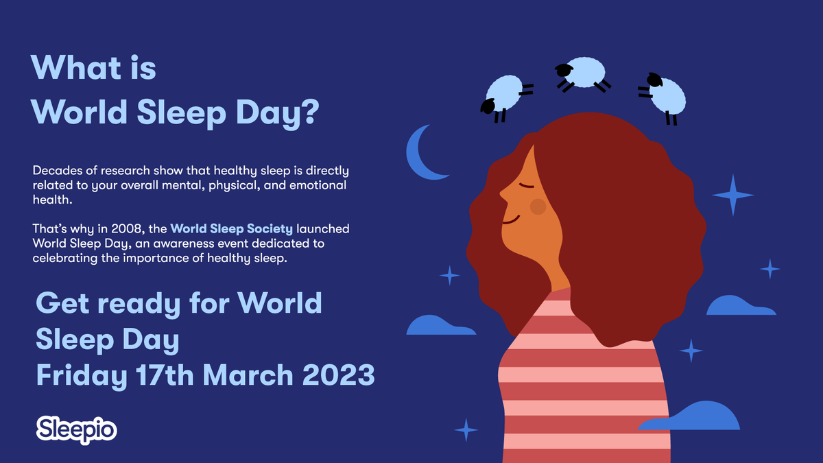 Tomorrow is #WorldSleepDay. A chance to celebrate sleep health and highlight the importance of sleep on our mental health. Learn why it started and how you can improve your sleep with Sleepio. sleepio.com/nhs Available at no cost to all Scotland residents.