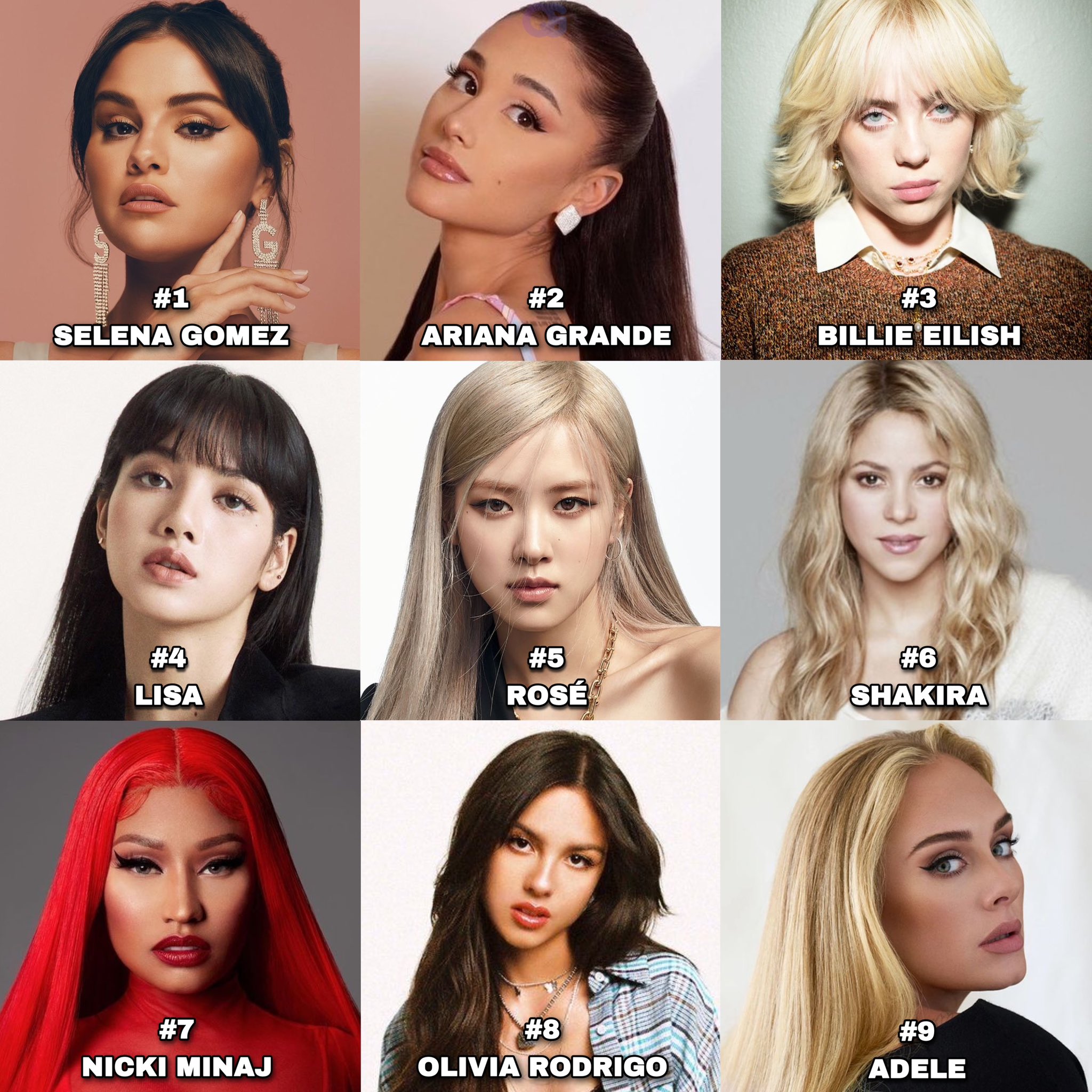 As 10 Cantoras Internacionais mais influentes do pop