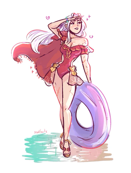this is the latest and most popular one!! I think this one hit because I drew her a few days after her reveal 
