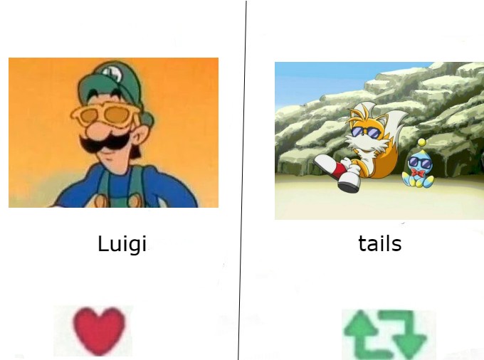Who's cooler, Tails or Luigi?