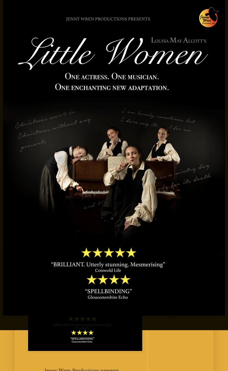 ADB (@adbl100) on Twitter photo Little Women was an absolute joy! Hannah Churchill and Reece Webster - bravo! <a href="/JennyWrenProds/">JennyWrenProductions</a> There’s still time to catch the tour. Little Women was an absolute joy! Hannah Churchill and Reece Webster - bravo! <a href="/JennyWrenProds/">JennyWrenProductions</a> There’s still time to catch the tour.