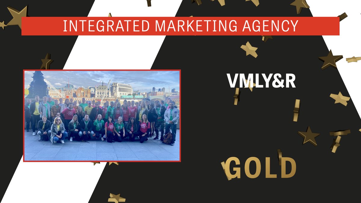 Congratulations to: @VMLYRLondon

For winning Gold in the Integrated Marketing Agency category at the Agency of the Year Awards UK

#CampaignAOY