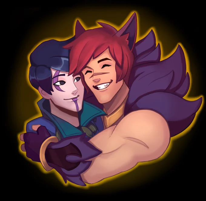 It's hard to pinpoint a drawing of mine that I find especially iconic, but the ones that I still see floating around all the time in the settphel fandom are my emotes   