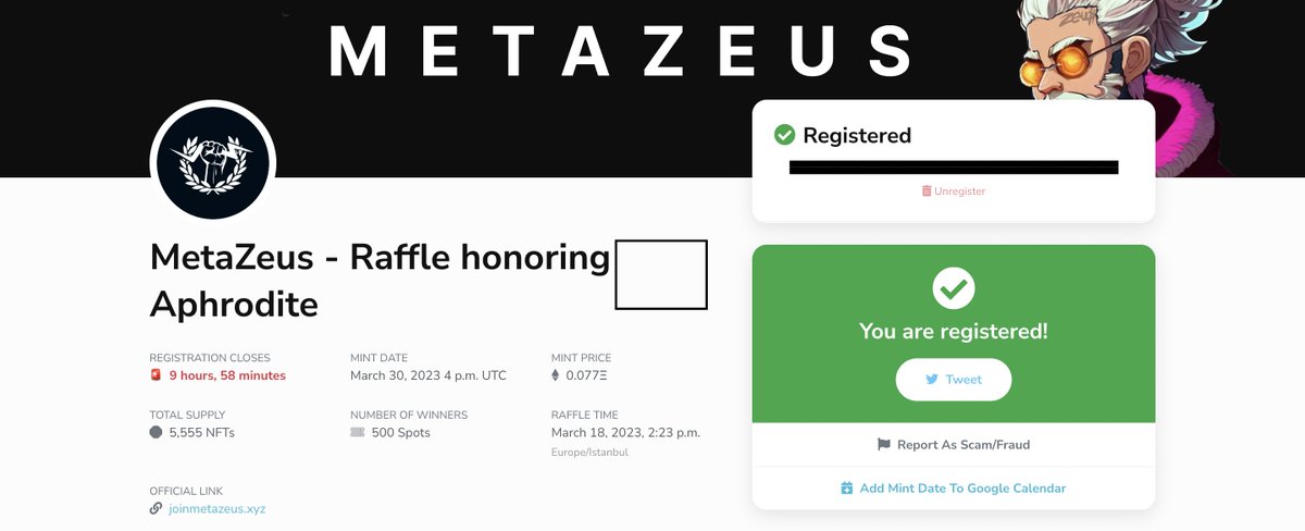 HESOYAM1X's tweet photo. 🎉 Just registered for the MetaZeus - Raffle honoring Aphrodite on @PREMINT! https://t.co/CyQg3Pxm5E https://t.co/IwIUmeZUBY