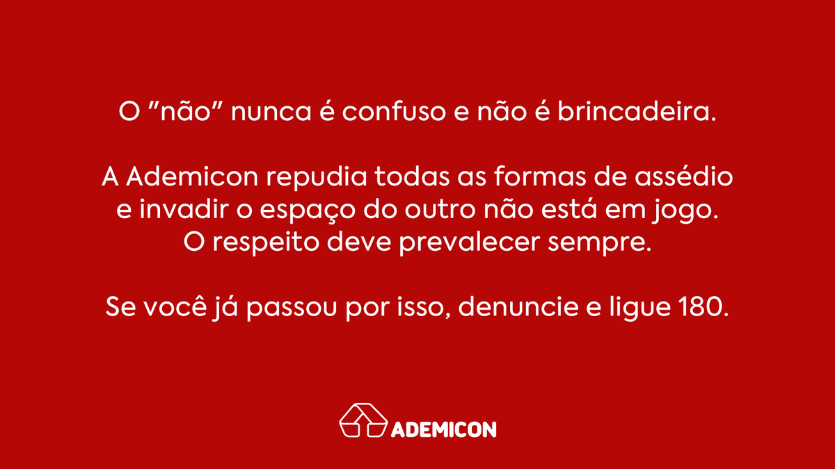 ademicon's tweet photo. Passando para lembrar: não é não! https://t.co/b7FPRB0sZf
