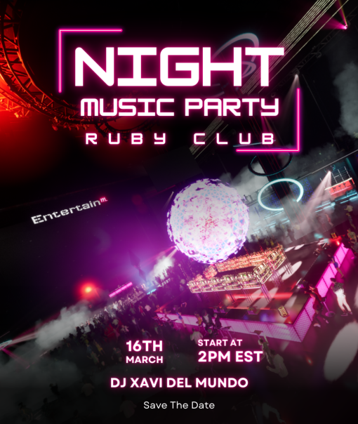 Amanda0rt3ga's tweet image. Xavi Del Mundo, LIVE from #RubyClub!

🚀 JOIN THE PARTY HERE: 
@entertainm_io 

🎉Ready. Set. Dance!

#EntertainM #metaverse #party