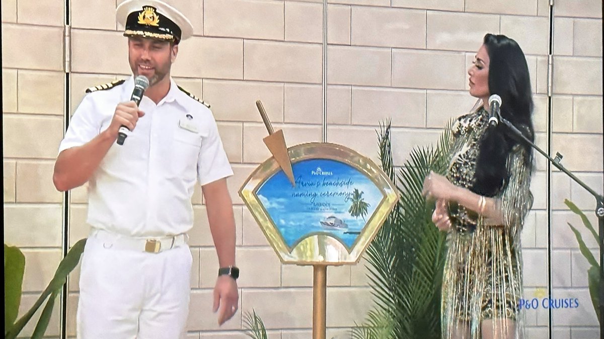 TravelsInOrbit's tweet photo. Congratulations @pandocruises and @PaulLudlowUK with the now newly christened #Arvia!

#HelloArvia https://t.co/EOLq8fbLej