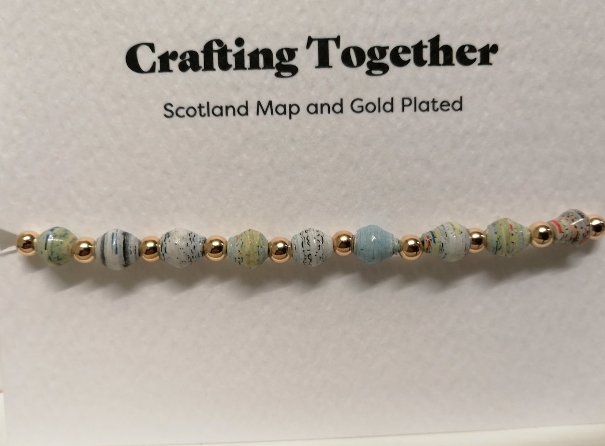 CicCrafting's tweet photo. So exciting to make beautiful gold plated jewellery with recycled Scotland map beads from Sarah and her team in Kampala, Uganda. That's 5 A-Z mapbook turned into 5,000 precious beads! As well as a whole lot of skills' development and fun time spent crafting together 🎉 https://t.co/4gM6r46HR2