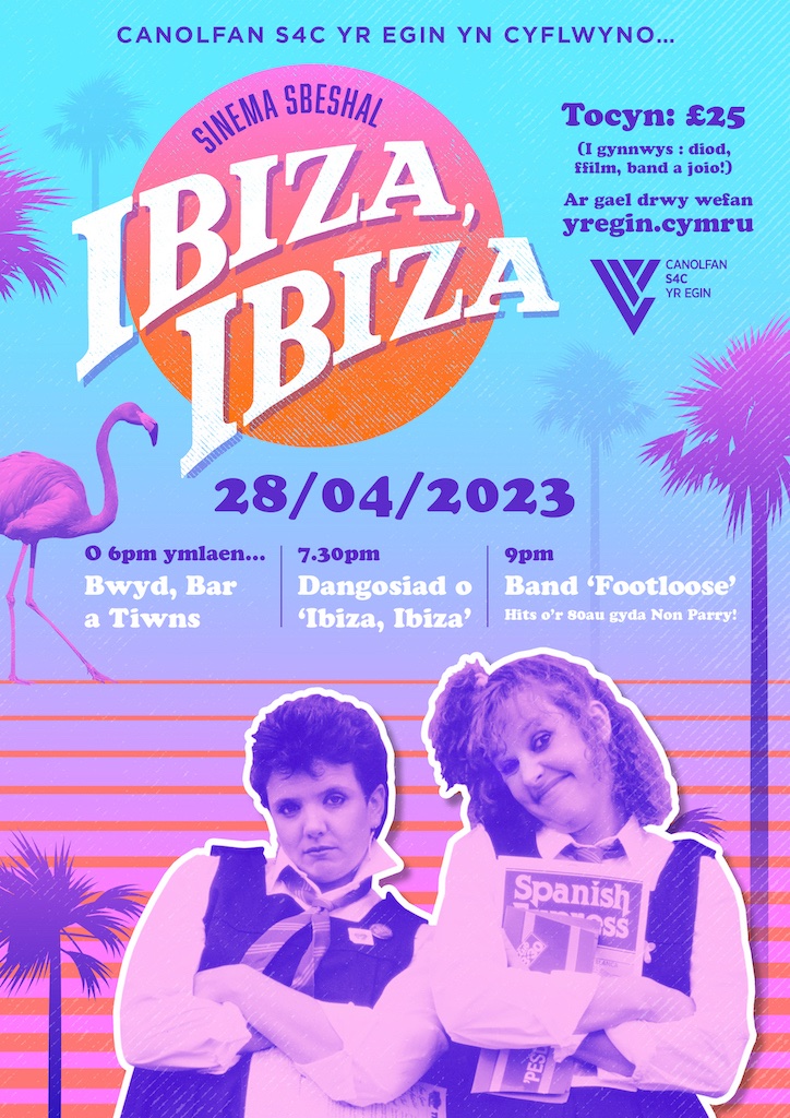 PLANS NOS WENER = Y GORAU! Felly, rhowch y 28ain o Ebrill yn eich dyddiadur NAWR! 

☀️ SINEMA SBESHAL IBIZA, IBZA ☀️
🏝 Llond lle o joio 'da bwyd, bar, tiwns, dangosiad o'r ffilm ICONIC a band Footloose yn chwarae 'fyd 🏝

🎟ar werth 20.03.23!!! 

Ble i chi ffans #ibizaibiza?
