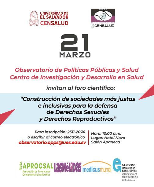 CensaludUES's tweet photo. El OPPS-CENSALUD invitan a participar en el foro científico, inscribirse al: observatorio.opps@ues.edu.sv
O llamar al teléfono 25 11 2074
#AutoridadesUES #secretaríadecomunicacionesues #SICUES #investigacióncientíficaues #CENSALUD #cienciaytecnologia https://t.co/jMvKJHIOMf