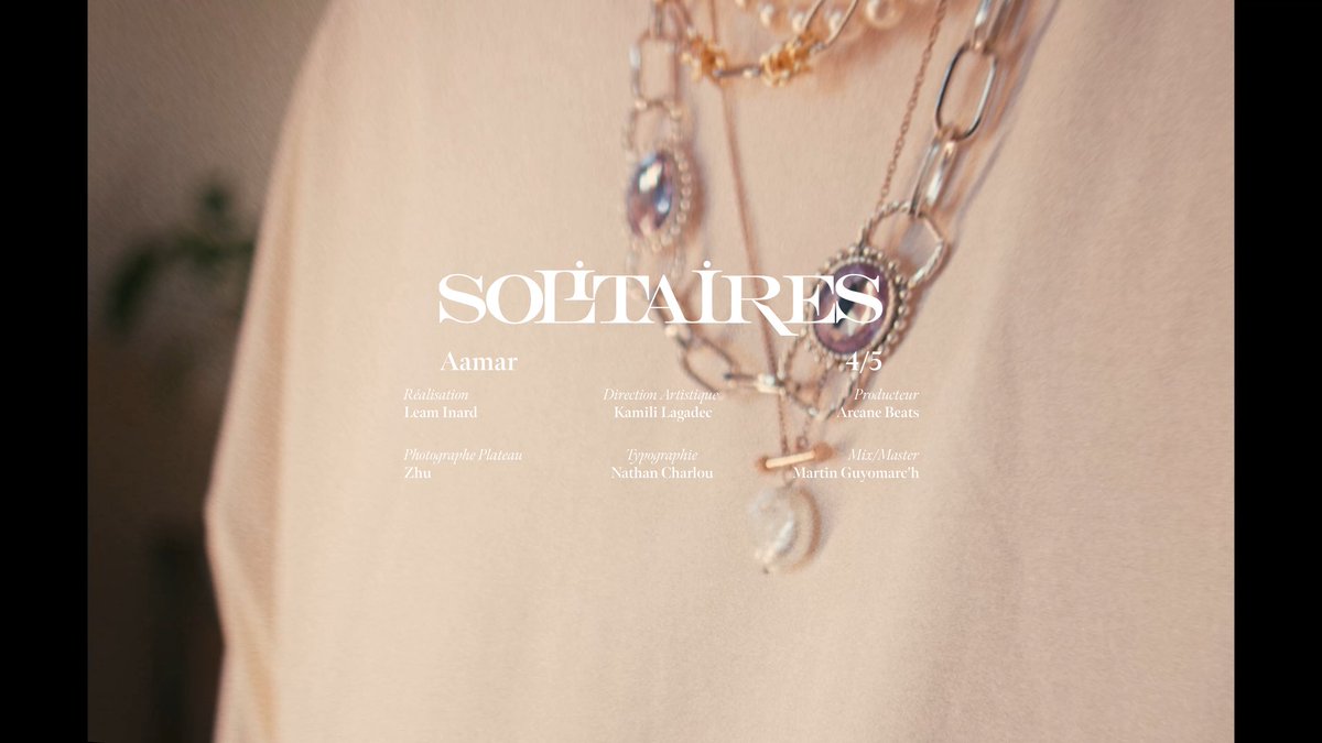 N404than's tweet photo. "Solitaires"
Titrages pour @aamartheboy 

Réalisation : Leam Inard
Direction artistique et Stylisme: @tawnygrr 
Producteur : ArcaneBeats
Typographie : @N404than 
Rec/mix/master : Martin Guyomarch
Photographe : @zhu_xx1 
Maquillage/coiffure : Ambre Bizien 
Management : @Ruee25 https://t.co/5TFGKxBtLc