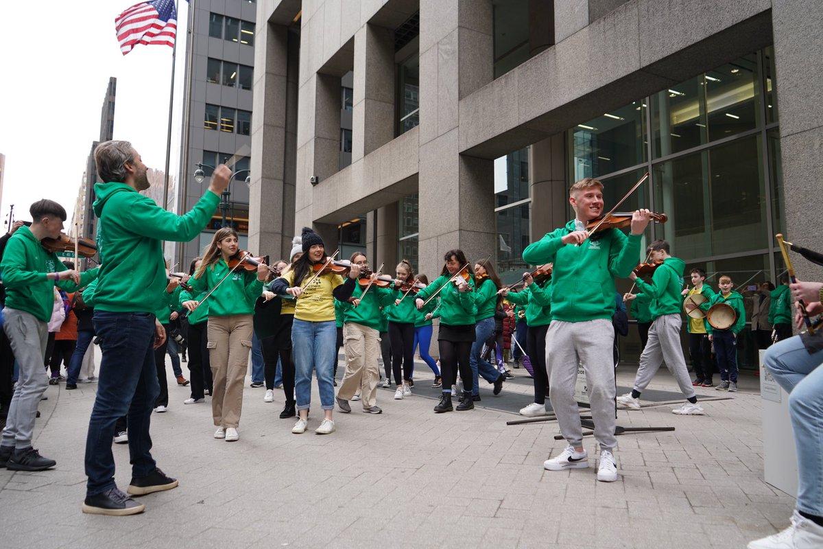 A warm NYC welcome to <a href="/cboiofficial/">PeaceProms</a>! This uber-talented group of young musicians is making their mark around NYC ahead of their performance at <a href="/carnegiehall/">Carnegie Hall</a>. We loved watching them outside @grandcentralnyc and atop <a href="/rockcenternyc/">Rockefeller Center</a>. A great way to celebrate #StPatricksDay!☘️🎻