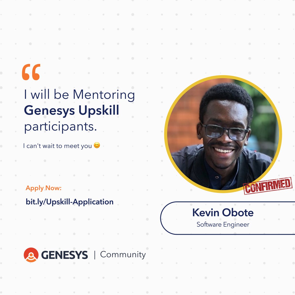 KevinObote6's tweet photo. It is a privilege to be invited as mentor @genesystechhub, let us apply for a course and learn from technology enthusiasts who are dedicated to revolutionizing the tech space.
Join me by applying for a course at : https://t.co/VeUP9kvbbG

#LearningIsLiving https://t.co/KYkmYi8DCx