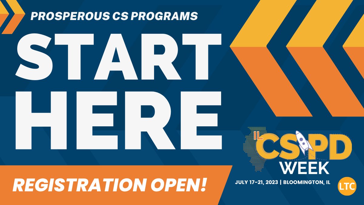 ltcillinois's tweet image. Get ready for lift off - #ILCSPDWeek registration is NOW OPEN! 🚀 

Launch or add to a prosperous #CS program in your district with 5 days of relevant learning led by statewide experts + @codeorg &amp;amp; @MSMakeCode 

▶️▶️▶️ LEARN MORE &amp;amp; REGISTER (July 17-21) ltc.site/3LqTBfF