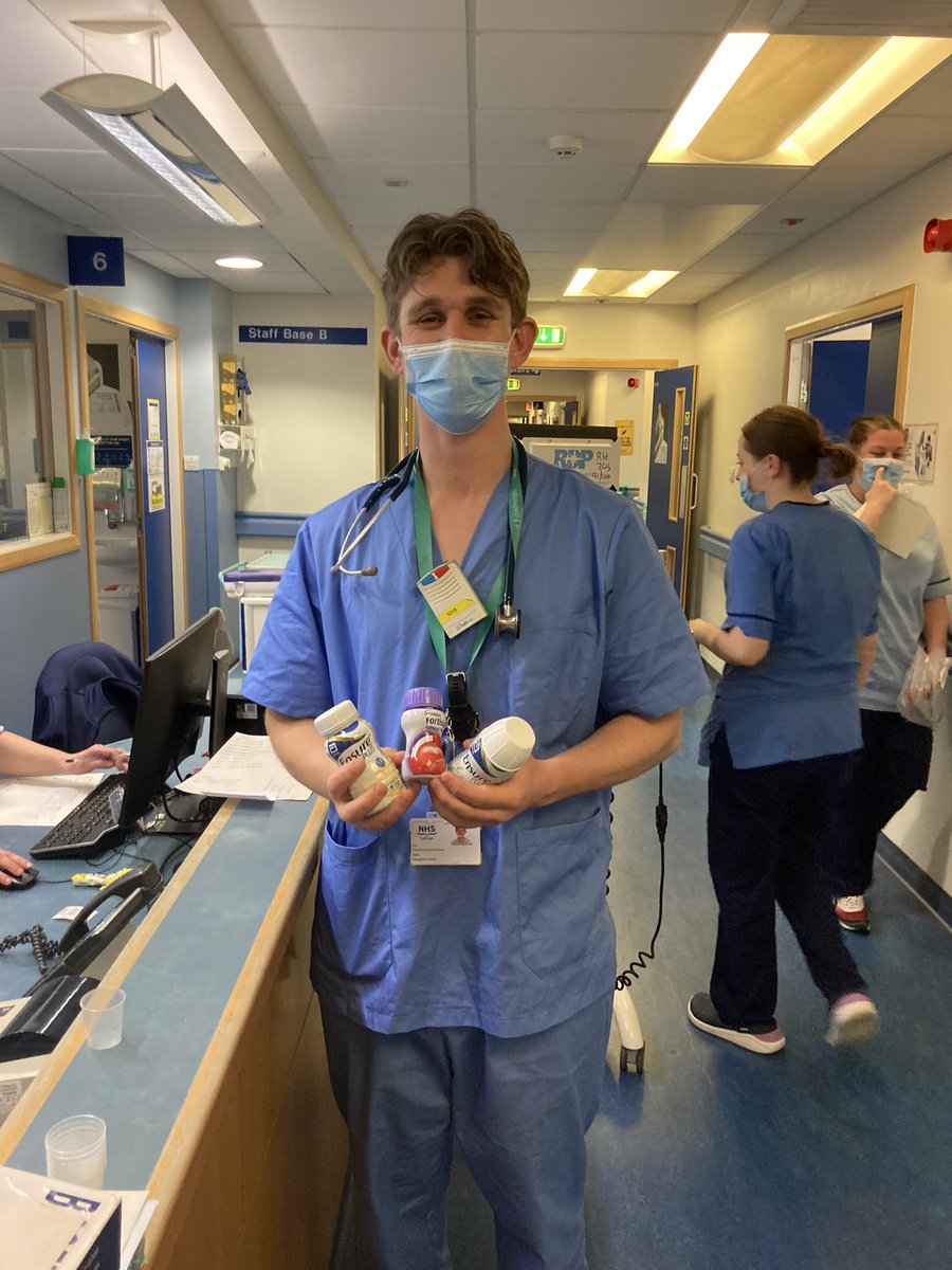 Lia Garden (@lia_garden_rd) on Twitter photo Doctors at RIE 205 paused their ward round this Nutrition and Hydration Week to try the different supplements and learn why we use them! Here’s Jack displaying his favourites #NHW2023 <a href="/NHSL_Dietetics/">NHS Lothian Dietitians</a> Doctors at RIE 205 paused their ward round this Nutrition and Hydration Week to try the different supplements and learn why we use them! Here’s Jack displaying his favourites #NHW2023 <a href="/NHSL_Dietetics/">NHS Lothian Dietitians</a>