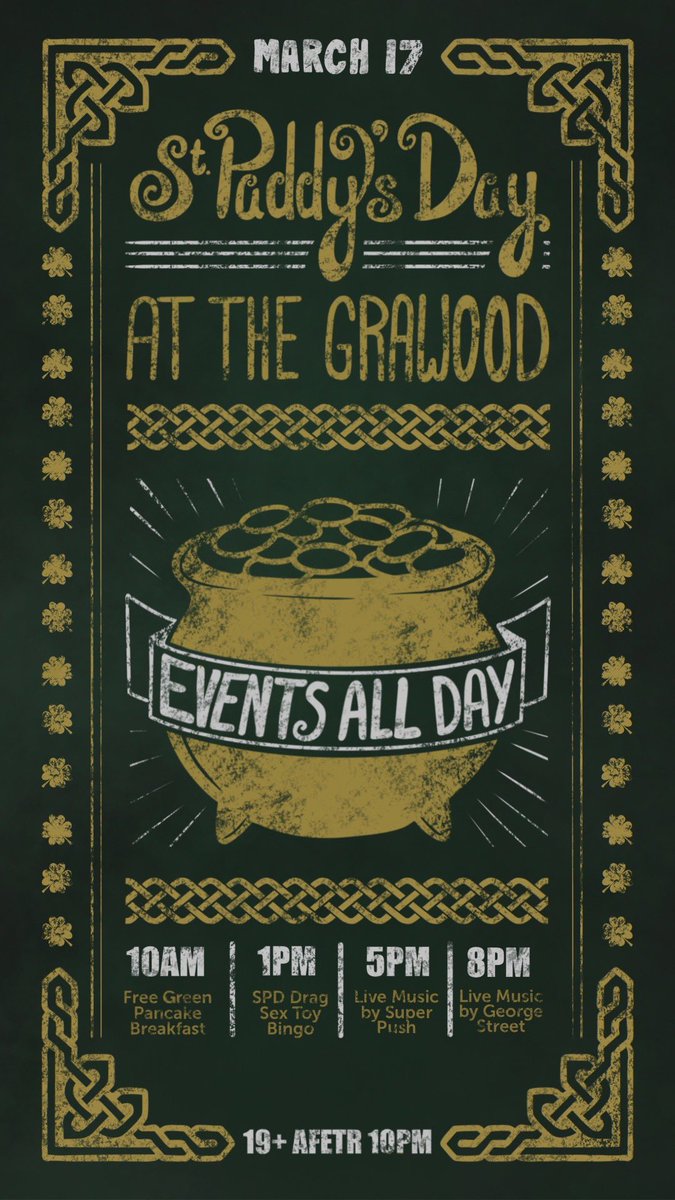 Come to <a href="/Grawood/">The Grawood</a> tomorrow for our all day St. Paddy’s events! dsu.ca/st-paddys-day