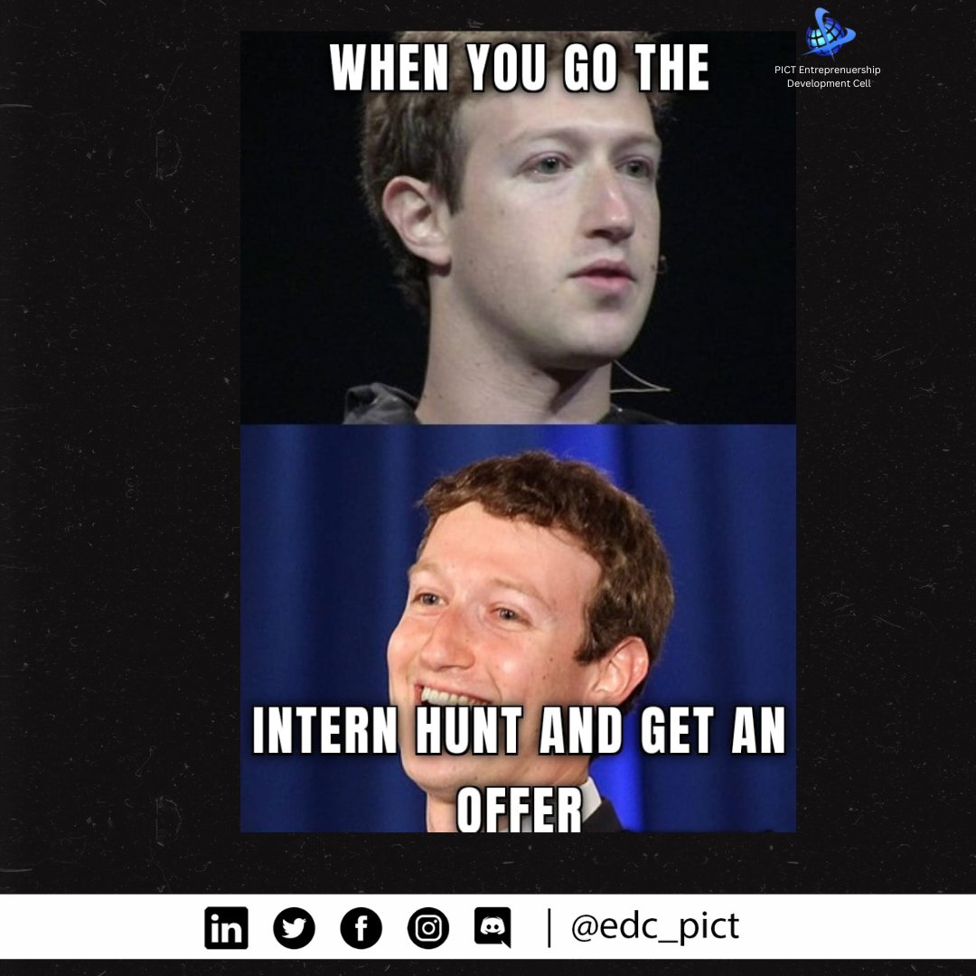 EdcPict's tweet photo. Career motivation dose for you all, kyudies. 😂🫶
Get ready to flex your skills for the internship at Intern Hunt 💥
#pict_edc #edc_pict #edc #internhunt #business #startups #career #goals #interns #internship #internships #experience #motivation #opportunity
@PunePict https://t.co/kU98nTlXDc