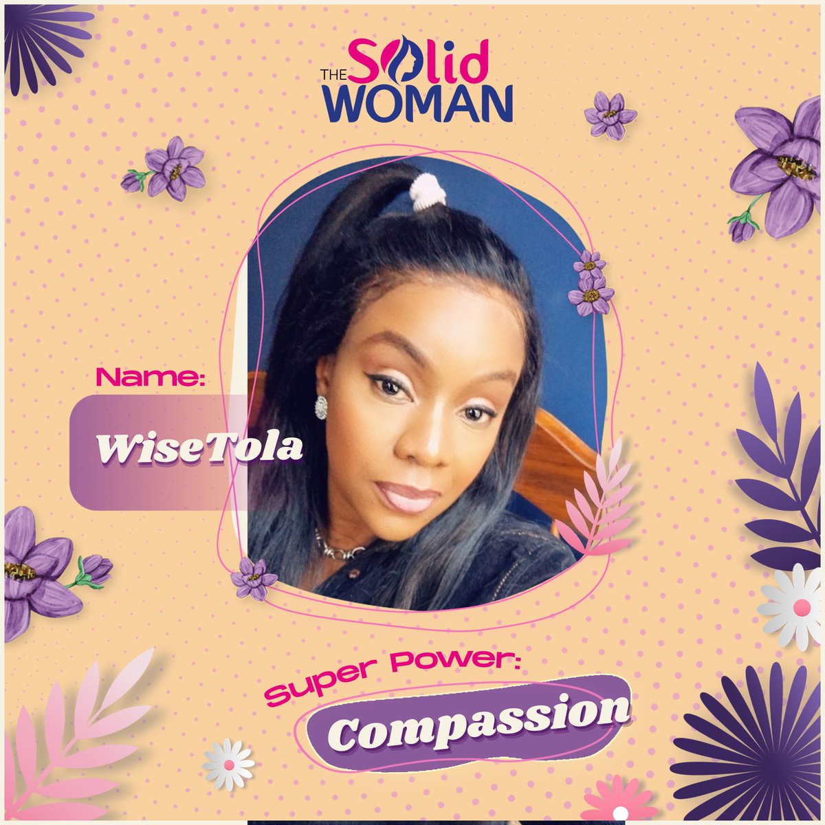 thesolidwoman's tweet photo. Solid Women have Super Powers πͺπͺ
#TheSolidWoman in partnership with #RoyalMindsBranding presents the βWhatβs Your Super Power?β Campaign
@wisetola - Compassion https://t.co/SvuDiIgnmn