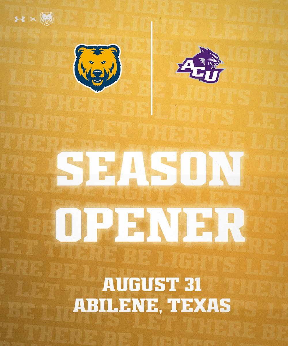 UNC_BearsFB's tweet photo. Northern Colorado's season opener at Abilene Christian set for Thursday, August 31

Read more➡️https://t.co/xCr4qRffWB

#GetUpGreeley https://t.co/oa13UFHNrM