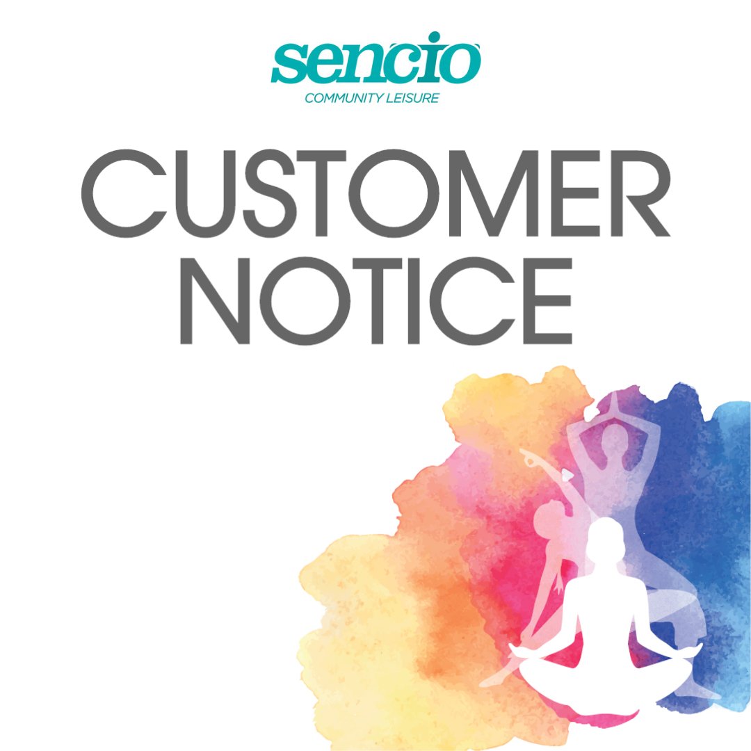 Due to operational issues, the leisure centres will be unable to open Friday 17th March