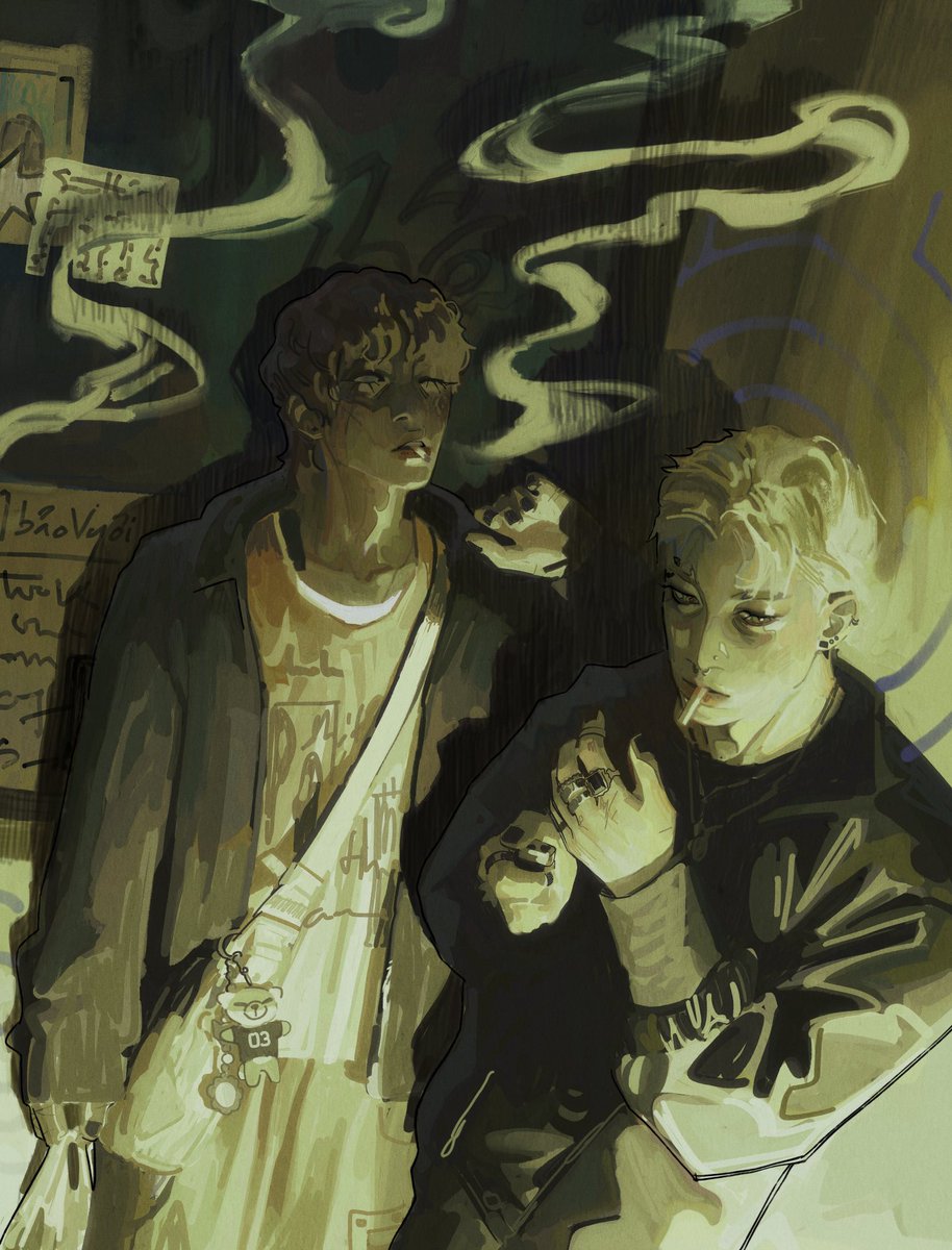 a smoke break #aftg #aftgfanart #neiljosten #andreil #andrewminyard