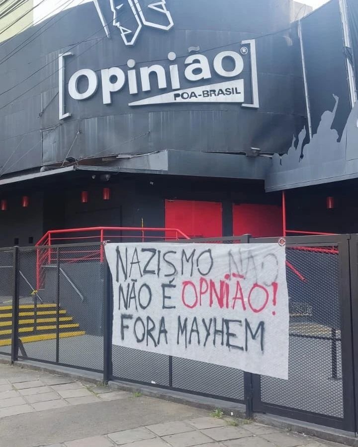 daianasantospoa's tweet photo. Nazismo não é Opinião!

Tu sabe quem é a banda nazista que tem show marcado em POA? Confere no fio, a história do Mayhem e o porque que essa apresentação precisa ser cancelada! 🧶🧶🧶 https://t.co/4nTcgQmpi2